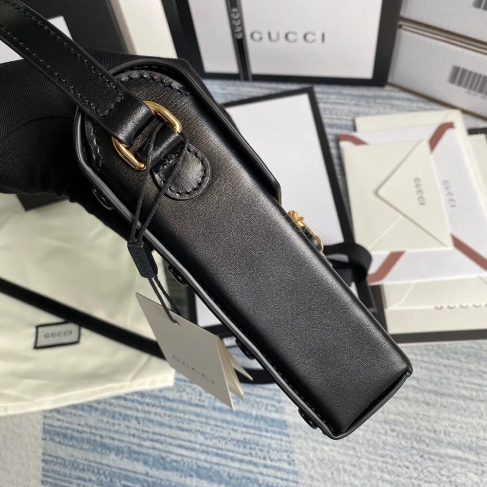 View 4 of Gucci Horsebit 1955 Mini Bag Black 17Cm 625615 0YK0G 1000