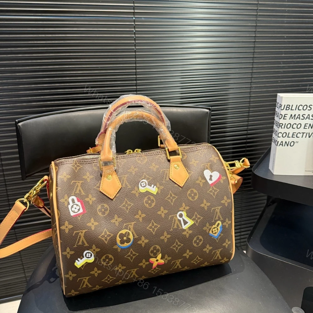 View 7 of Louis Vuitton Speedy Bandoulière 30 In Monogram Canvas Brown 30Cm