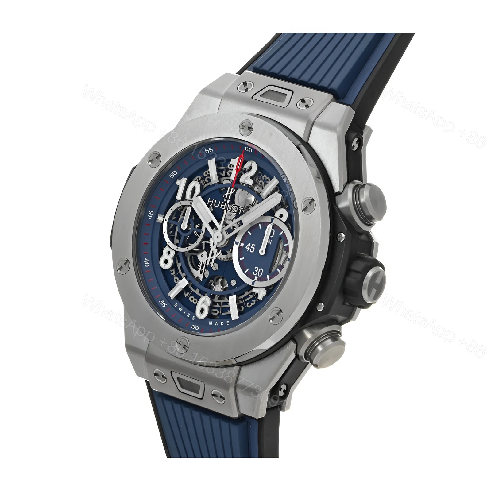 View 4 of Hublot Transparent Blue Replica