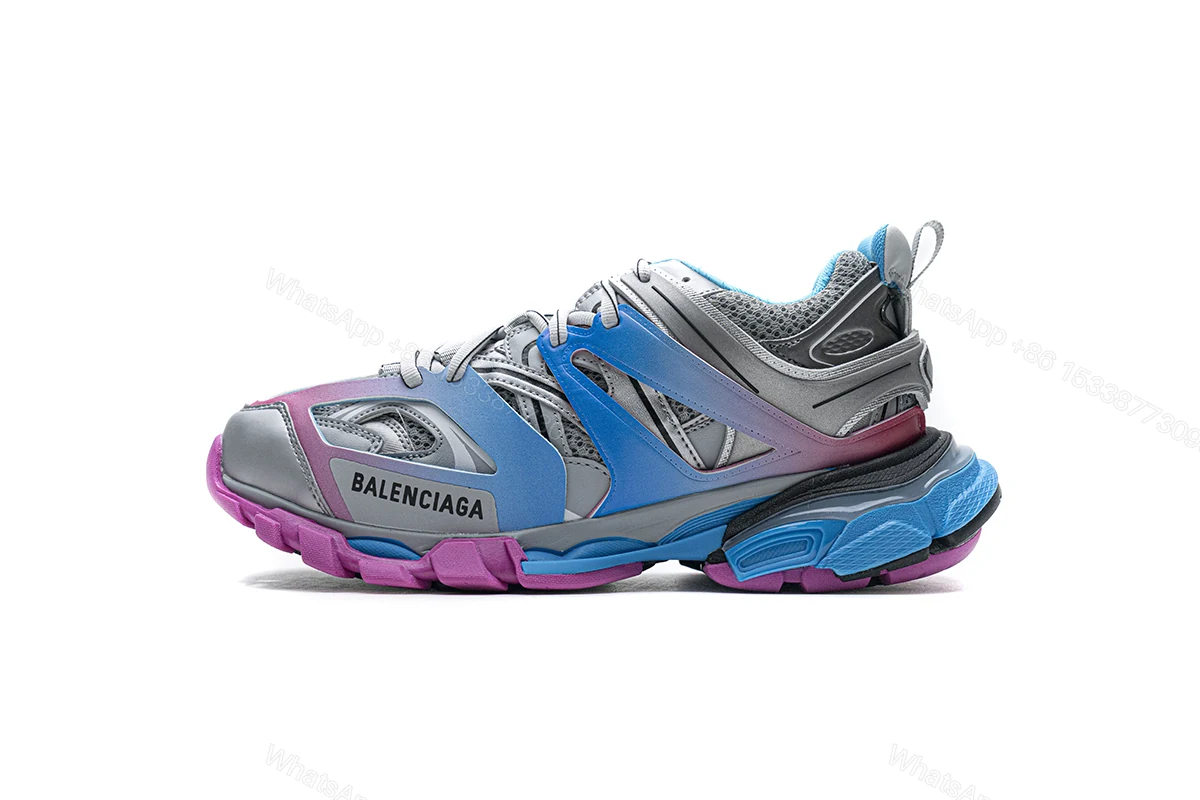 View 10 of Balenciaga Track.Blue Pink Silver 542436 W1GC1 4051