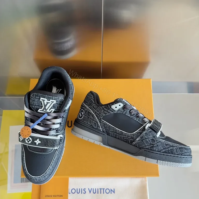 View 4 of Dark LV Monogram High-Tops: Luxury Street Sneaker