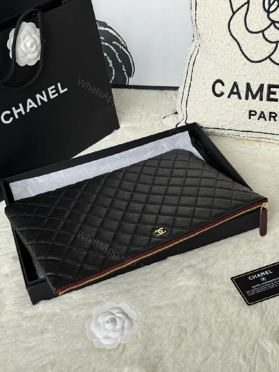 View 2 of Quilted Lambskin Wallet Clutch - Luxury, Compact, Versatile