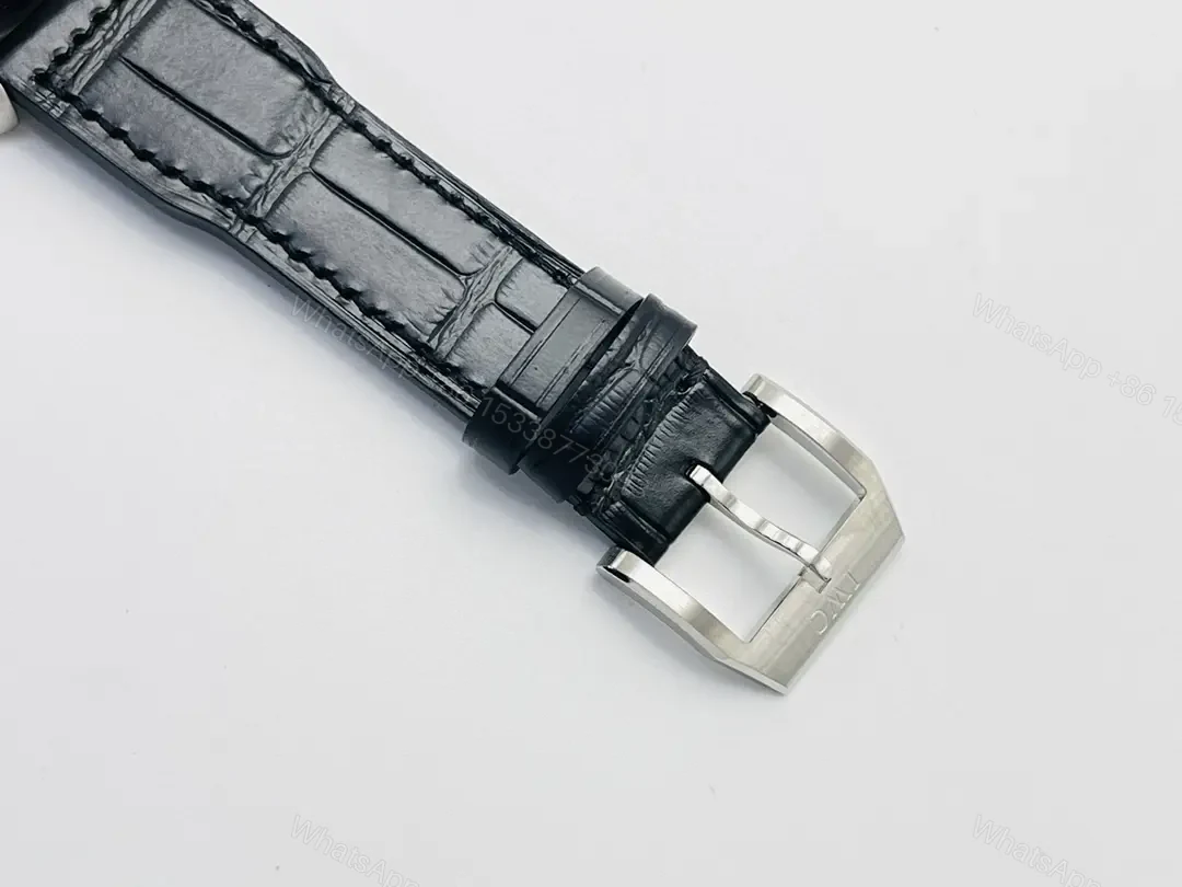 View 9 of IWC White Pilot Chronograph Blue Hands Leather Strap Ultimate 43MM IWC-PILOT-CHR-WHT43-BH