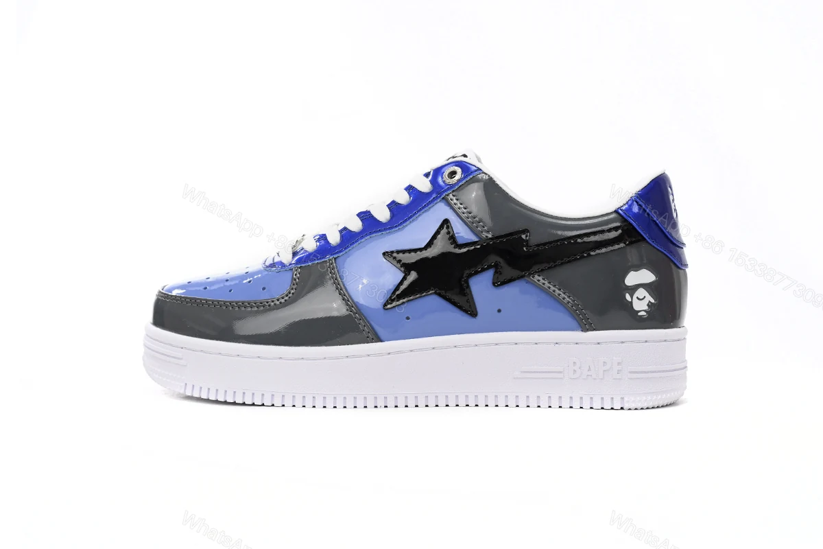 View 11 of Cheap Fake BapeSta A Bathing Ape Low Lnk Blue Mirror Surface 1H20 191 046