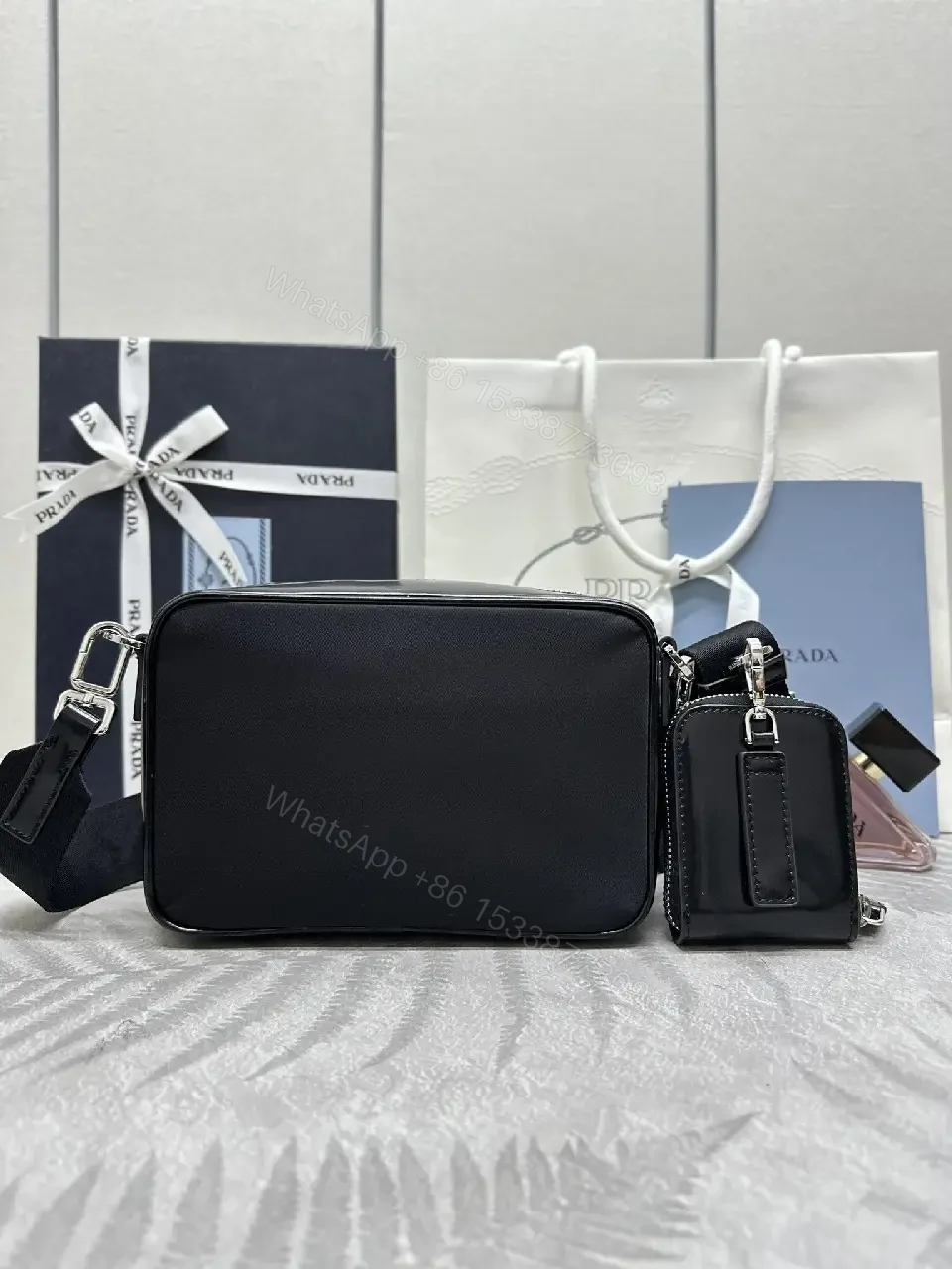View 7 of Minimalist Black Leather Crossbody System: Modular Luxury Bag