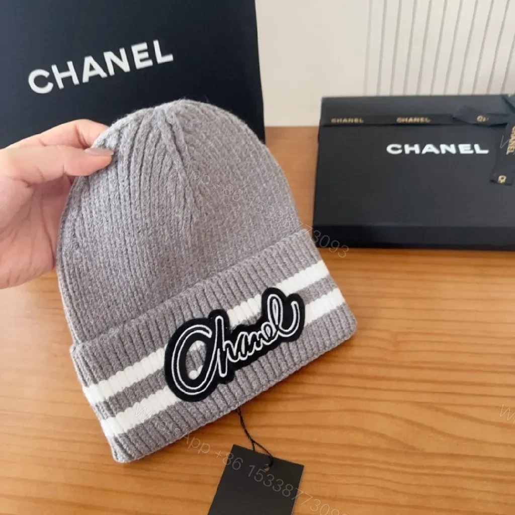 View 7 of Knit Beanie with Script Patch - Luxe Street Style Hat
