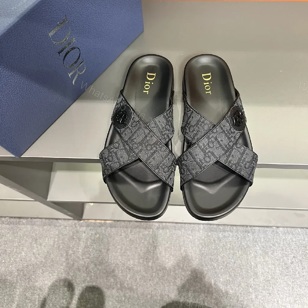 View 7 of Structured Comfort Sandals: Luxe Jacquard Crossover Slides