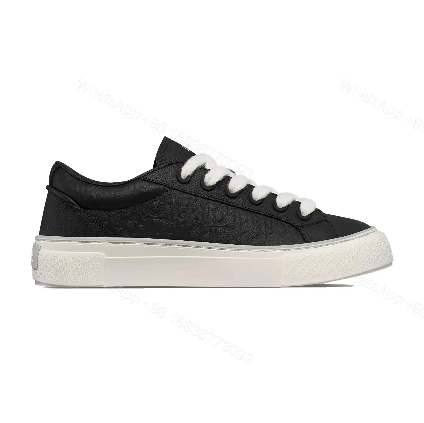 DIOR B33 SPIN SNEAKERS BLACK GRAINED CALFSKIN AND BLACK GRAVITY LEATHER – CD200 — view 1