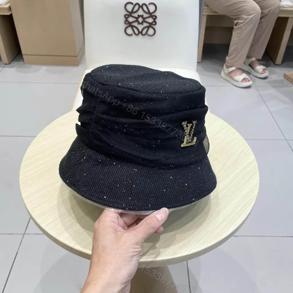 View 8 of Soft-Surface Denim Bucket Hat with Sparkle Embroidery