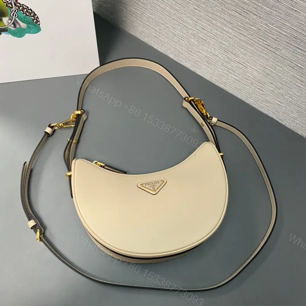 View 2 of Prada Arque Small Leather Shoulder Bag