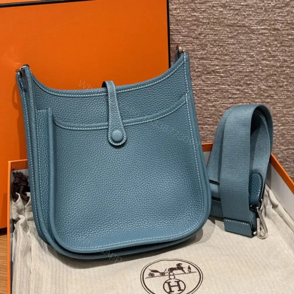 View 2 of 高仿Hermes*Evelyne23系列H087941CKU2牛仔藍銀扣純手工