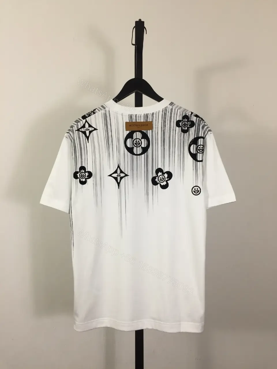 View 2 of Graphic Cotton Luxe Tee with Bold Designer-Inspired Script