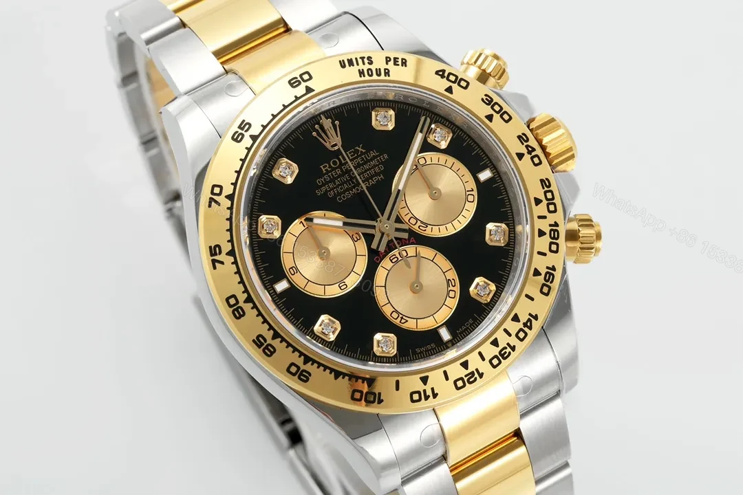 View 2 of GS Factory Clean Factory APS Daytona Black Gold Two-Tone Watch