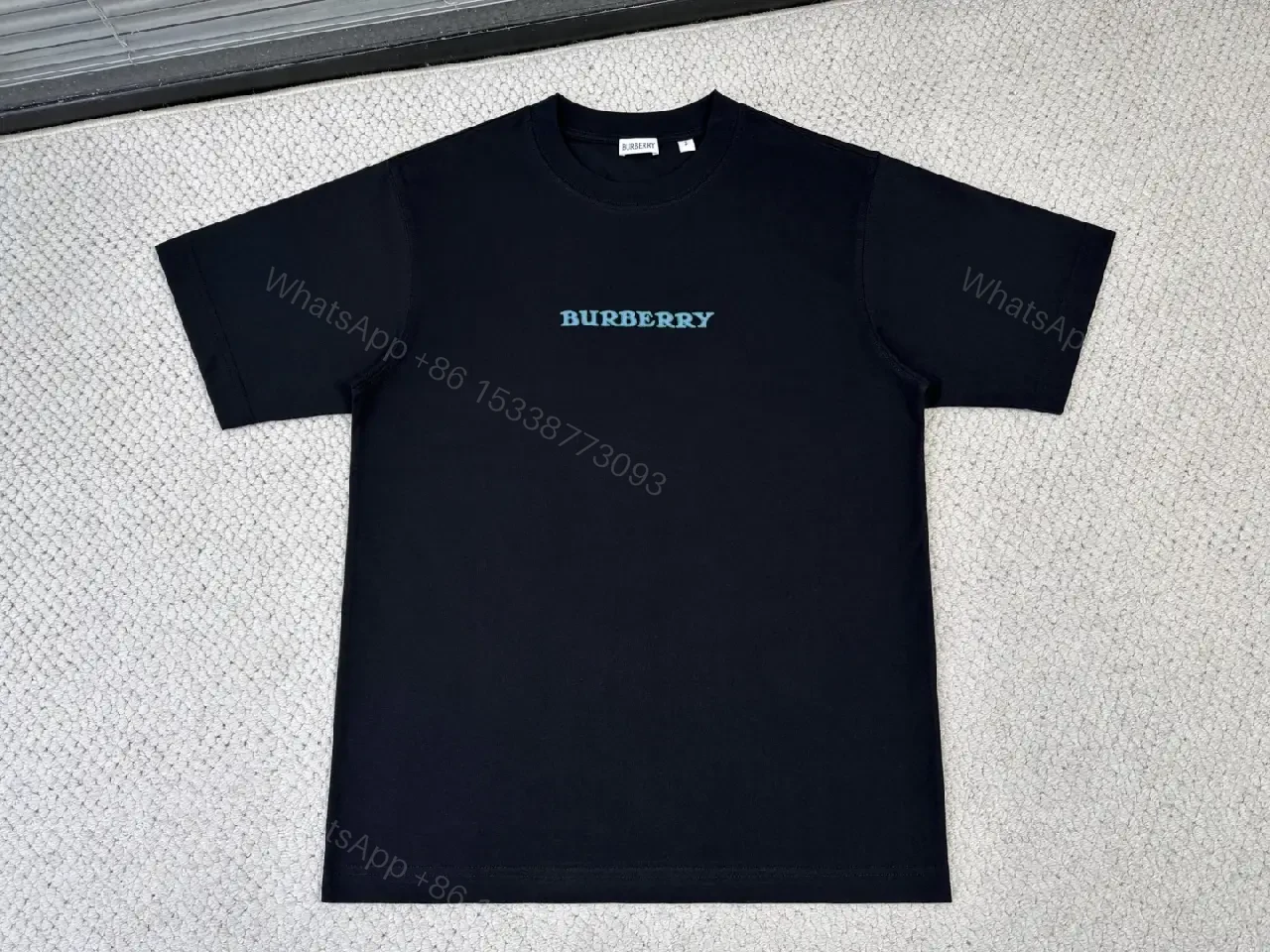 View 8 of Black Cotton Crew Neck Relaxed Fit T-Shirt
