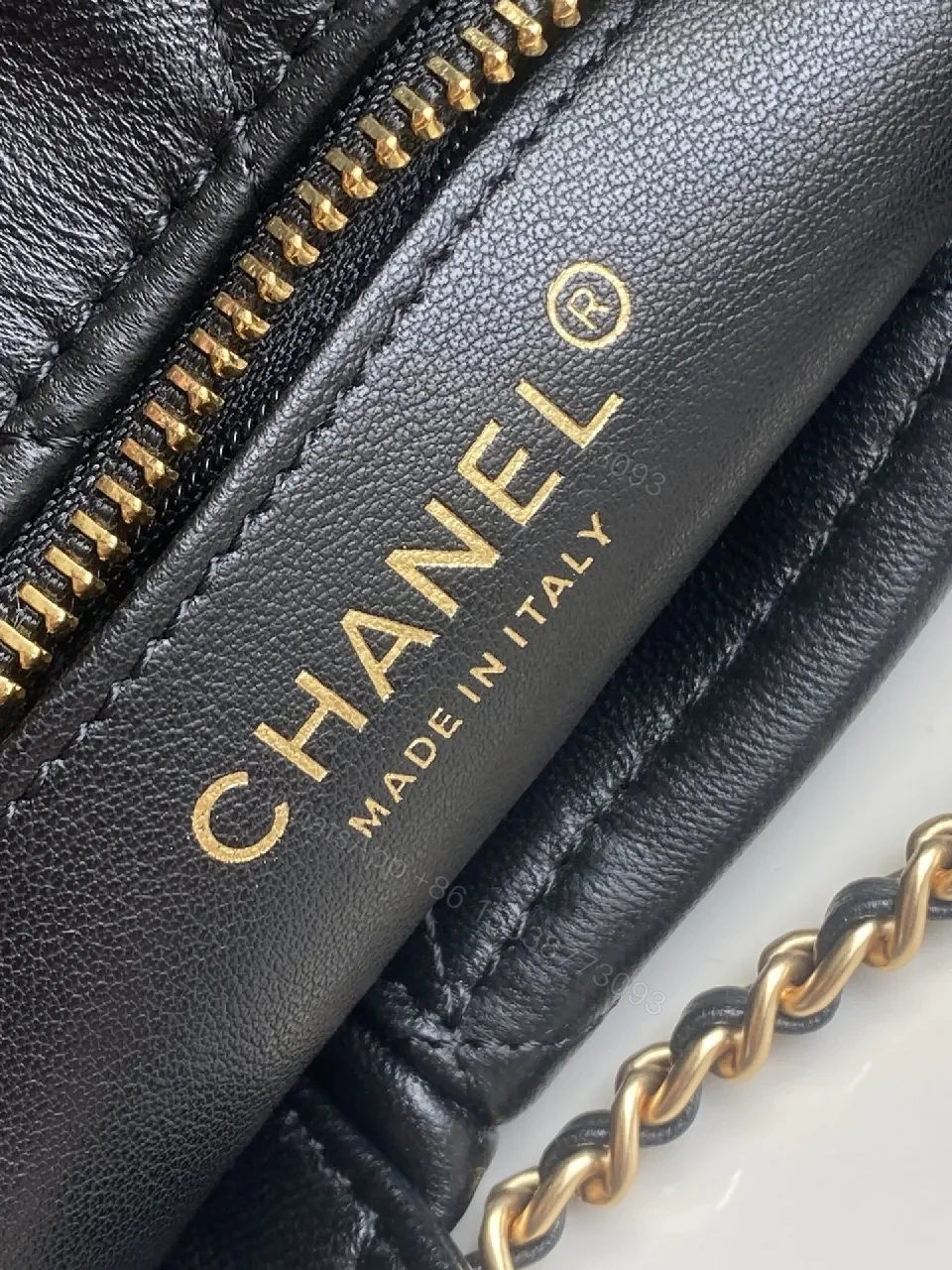 View 5 of Quilted Mini Bag: Black, Satin-like, Chic, Gold Hardware, Clutch