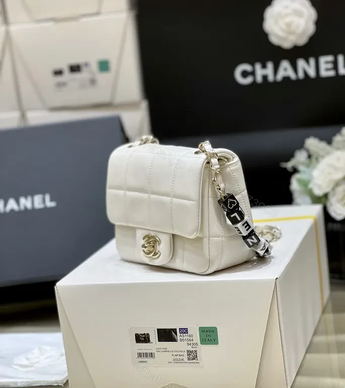 View 3 of Chanel-inspired Quilted Mini Flap Bag with Chain