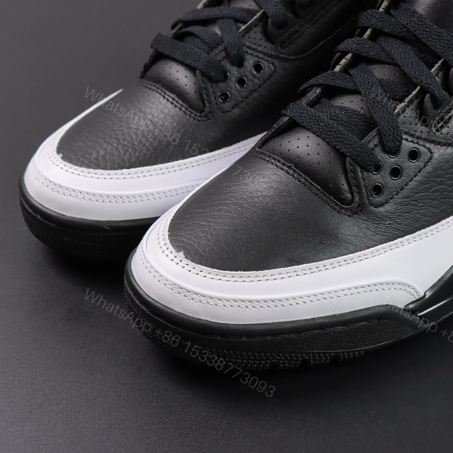 View 5 of Fragment Design x Jordan Air Jordan 3 “Black/White” Reps