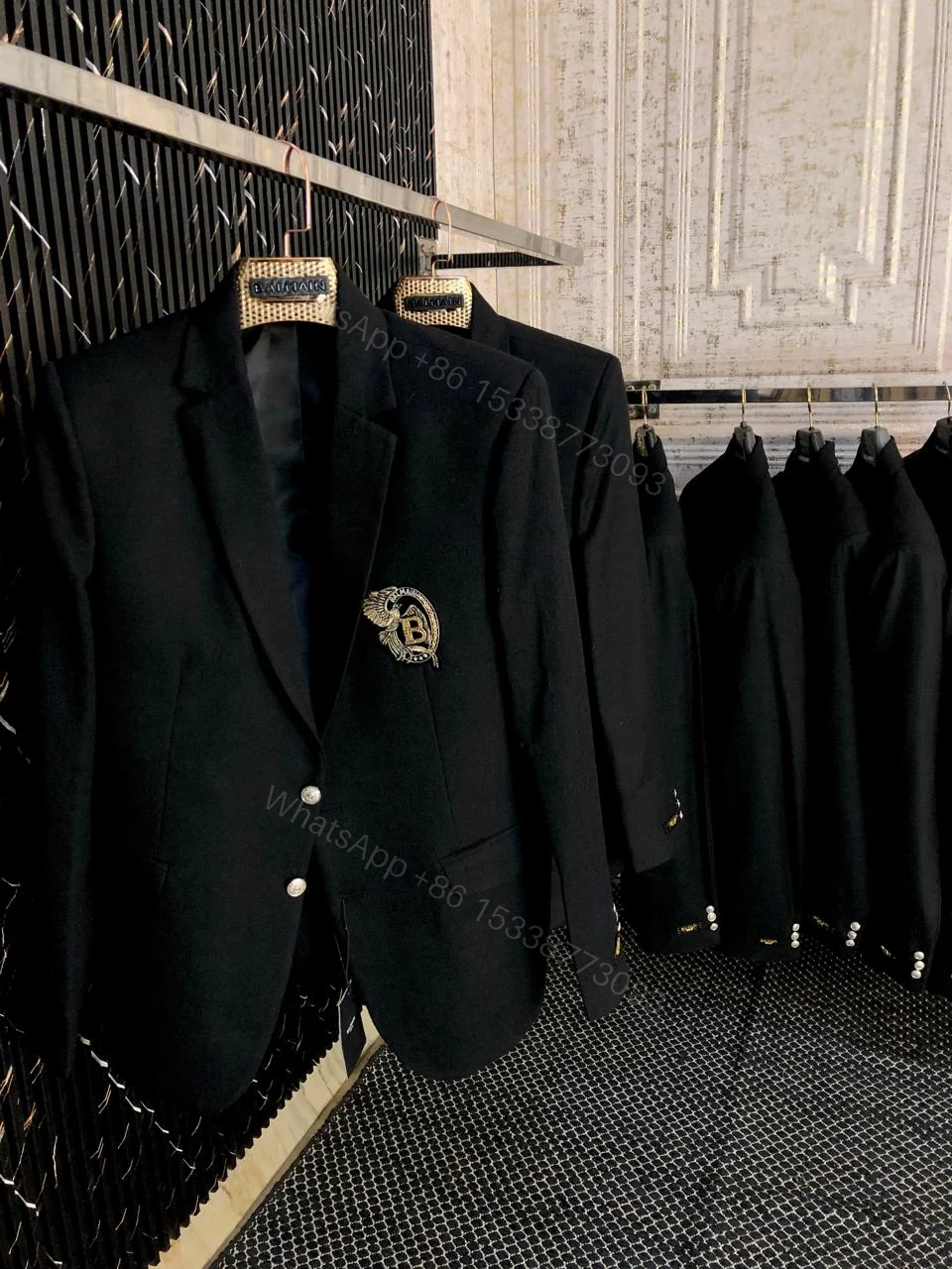 View 7 of FIRST COPY BALMAIN ITALIAN WOOL FABRIC BLAZERS