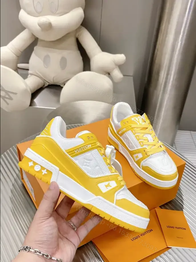 View 6 of LOUIS VUITTON TRAINERS SNEAKES IN WHITE AND YELLOW– LSVT377