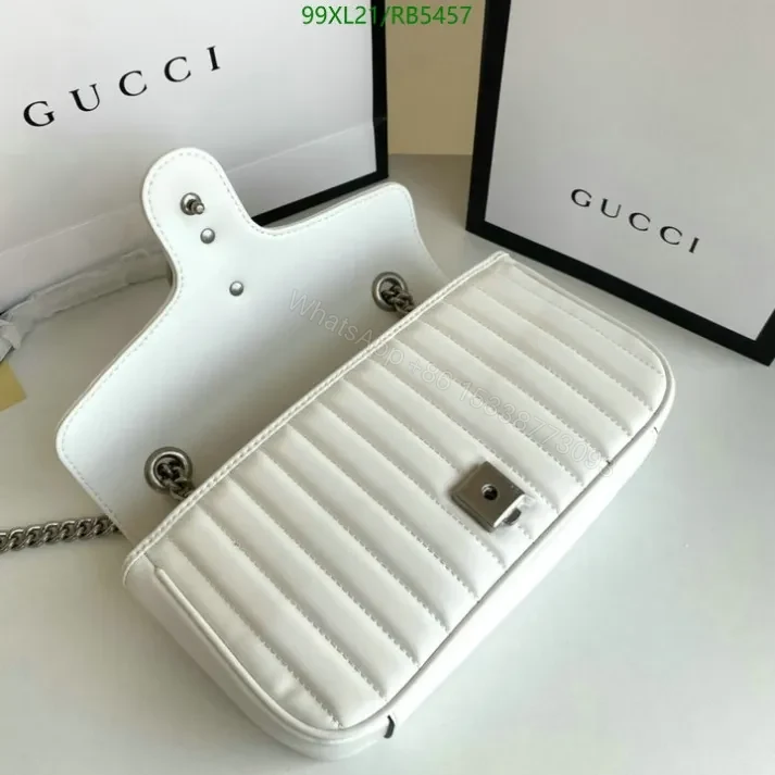 View 13 of Elegant Gucci Replica GG Marmont Leather Shoulder Bag RB5457