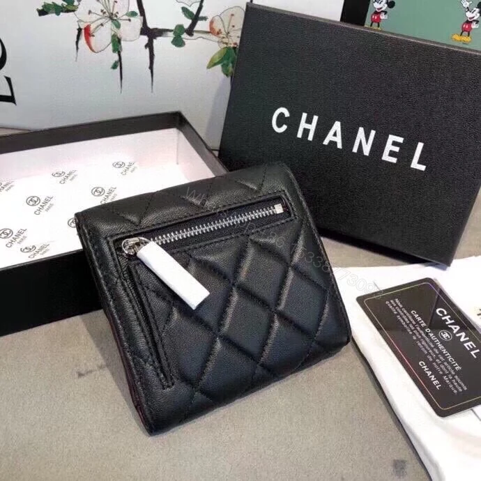 View 8 of Chanel Classic Small Flap Wallet Black 12Cm AP0231 Y01295 C3906