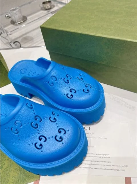 View 3 of GUCCI WONMEN’S PLATFORM PERFORATED G SANDAL – SDG014