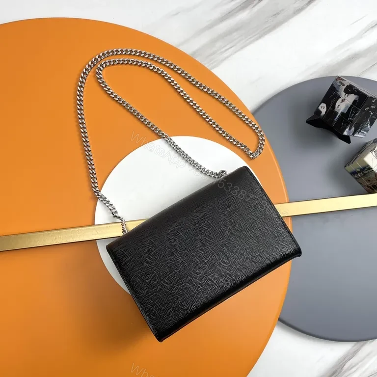 View 5 of Sleek Black Leather Crossbody - YSL-Inspired, All-Day Confidence