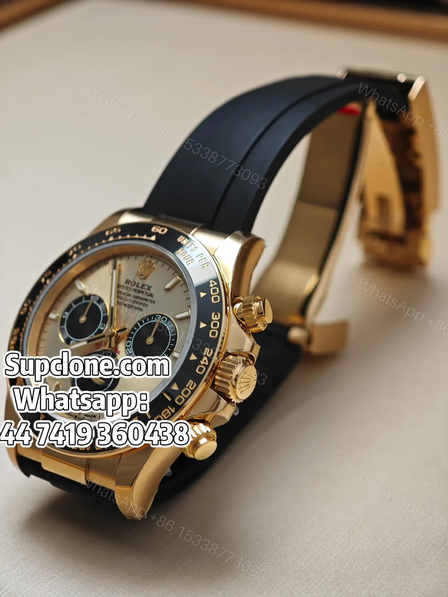 View 4 of Rolex Daytona Super Clone M126518LN-0012 Gold dial 4131 Movement