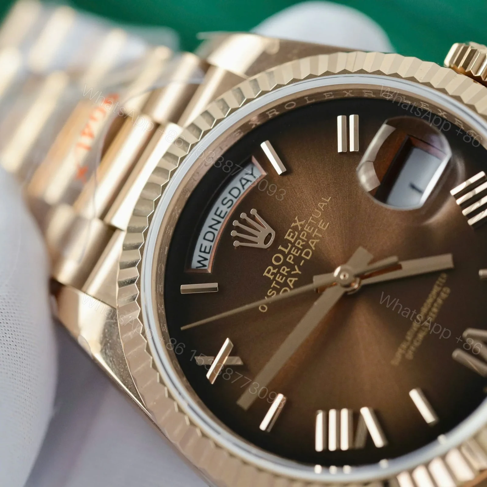 View 6 of Superclone Rolex Day-Date Brown Ombré Dial 128235-0075 36 mm