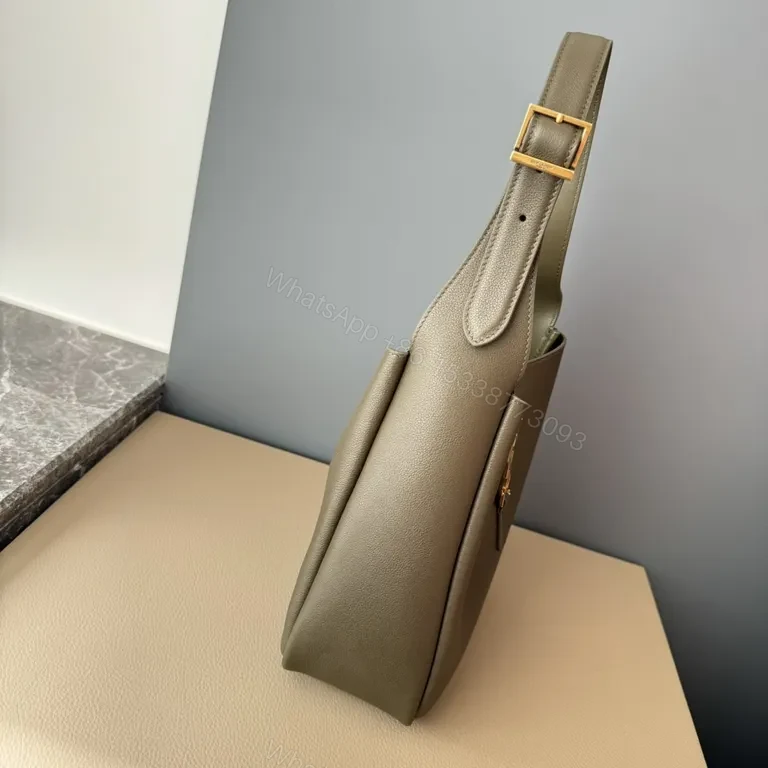 View 3 of Luxy Leather Tote: Minimalist Luxury, Gold Hardware Bag
