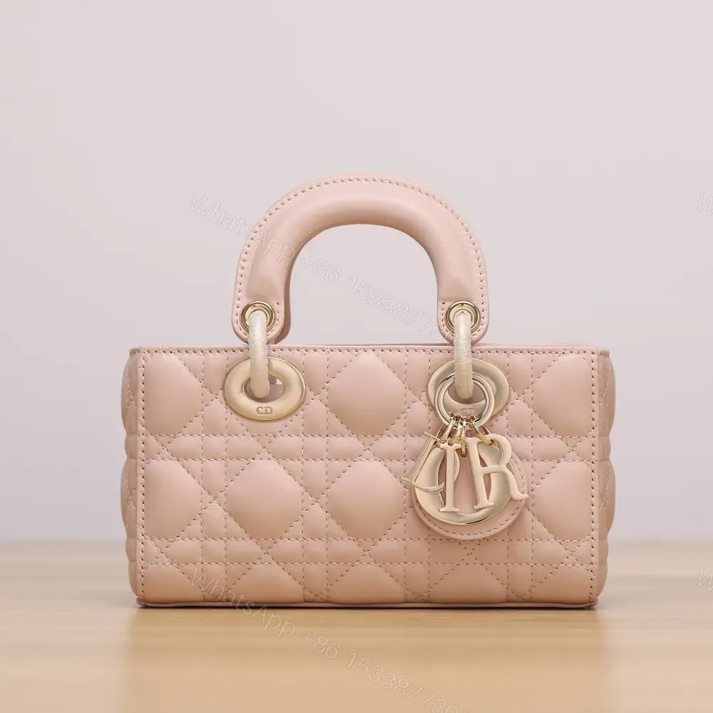 View 2 of 高仿Dior*LadyDJoy系列S0910M413小羊皮戴妃包胭脂粉Mini免檢版