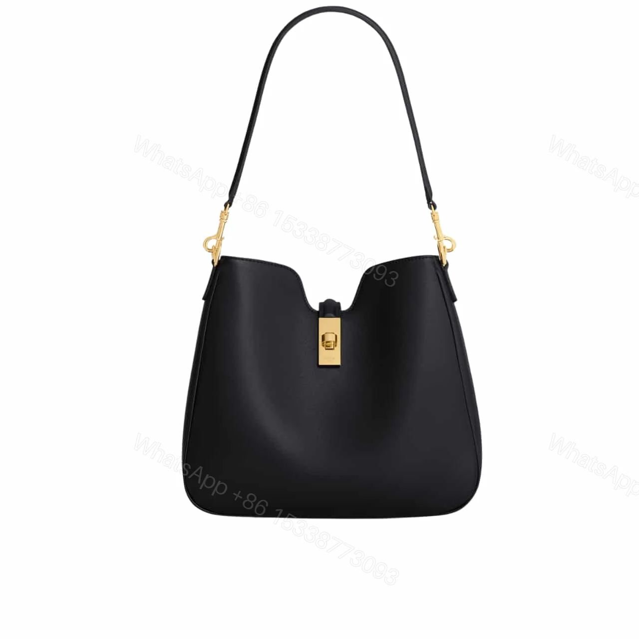 CELINE SMALL CAMILLE 16 SOFT BAG BLACK 24CM 120693FX9 38NO — view 1