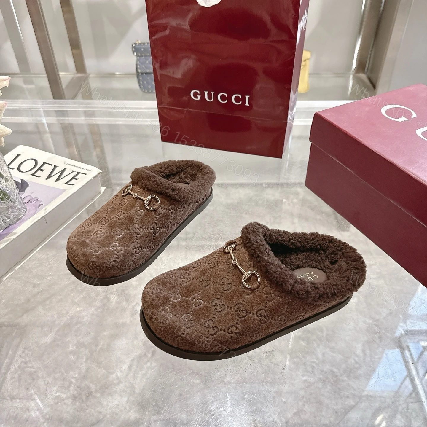 View 4 of Gucci Women Mule With Horsebit Dark Brown
