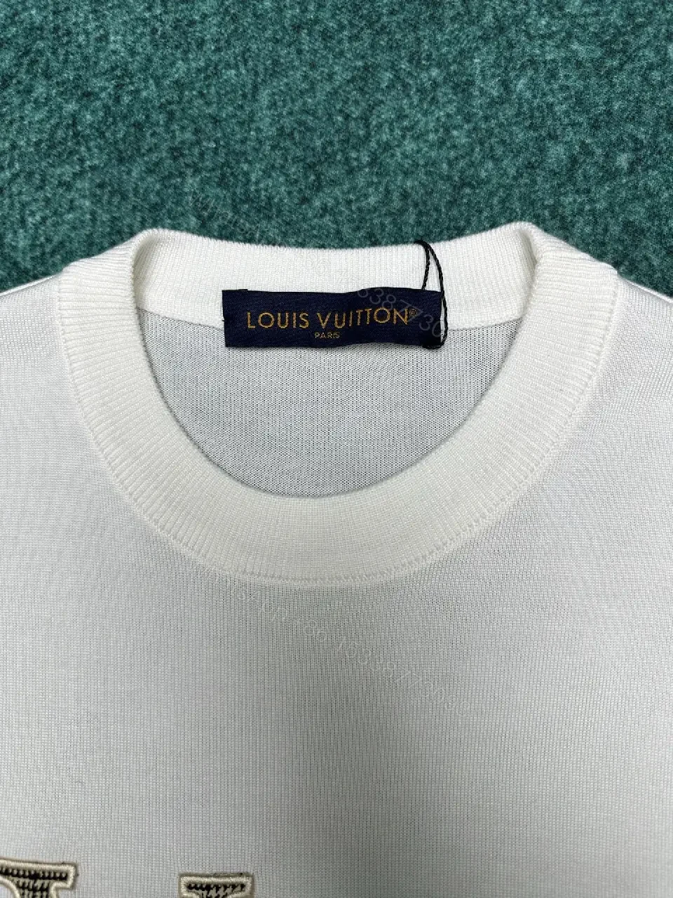 View 5 of White Cotton Tee with Subtle Designer-Style Embroidery Shirt