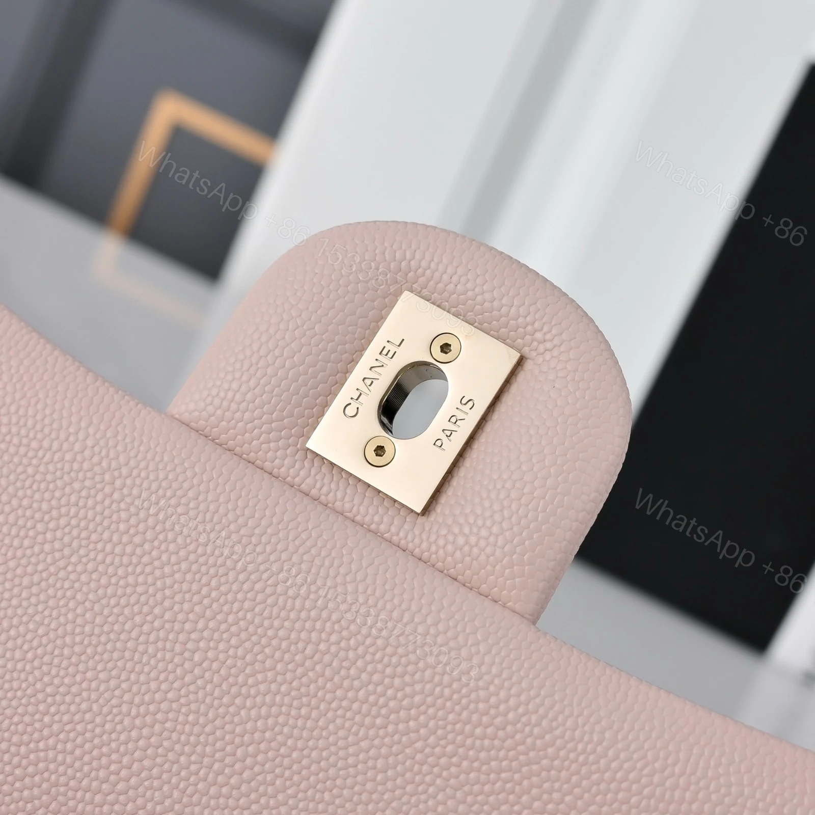 View 7 of Chanel Classic Flap Medium Light Pink Sliver Hardware