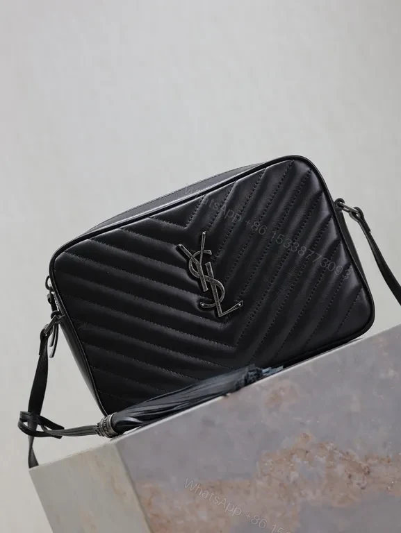 View 7 of Chic Black Quilted Crossbody Bag â€“ Vegan Leather, YSL-Inspired, Compact Luxe
