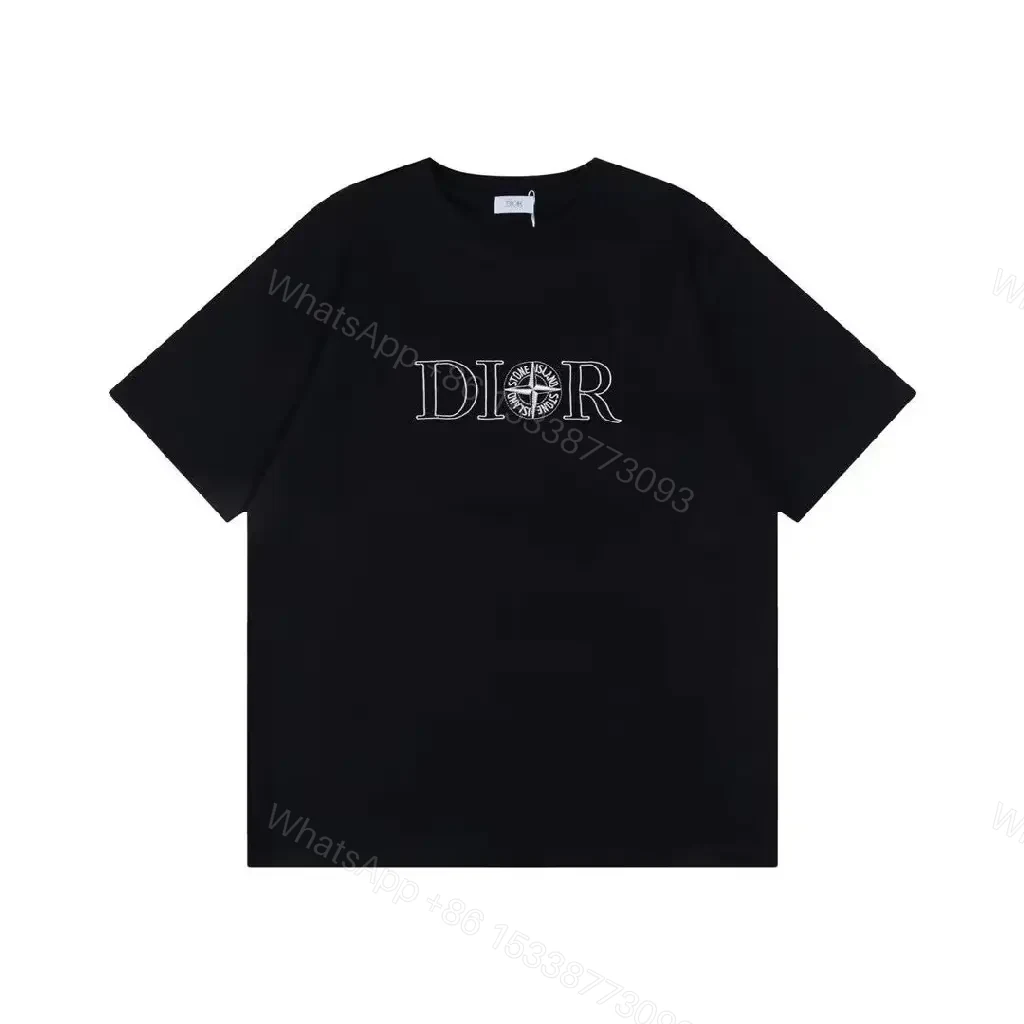 View 6 of Monochrome Black Cotton Twist Tee — Subtle Logo, Luxe Style