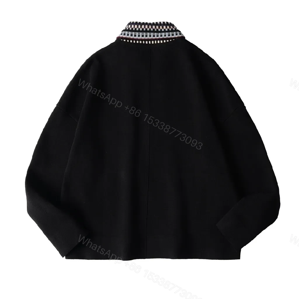 View 7 of Bold Black Zip Jacket with Textured LV Detailing