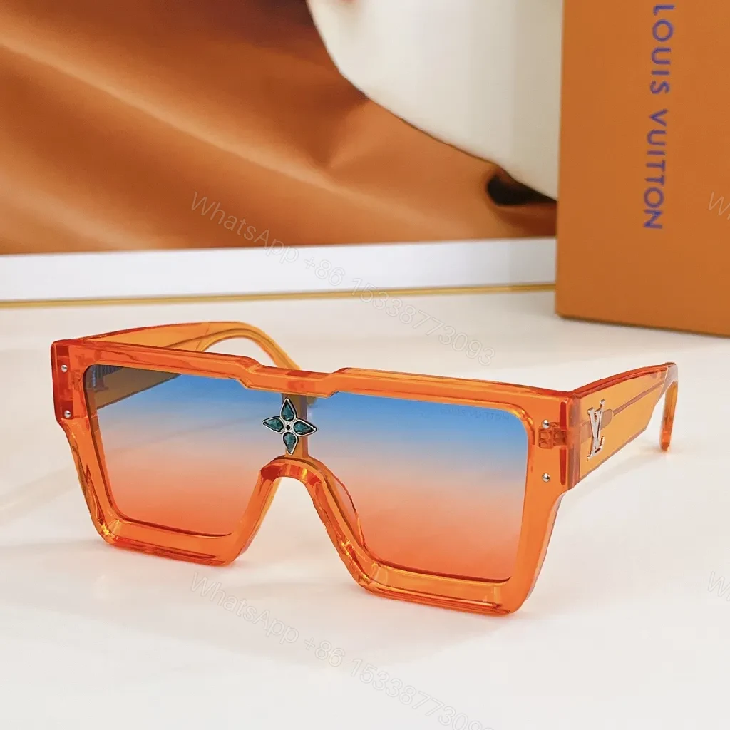 View 7 of Vivid Fuchsia Sunglasses: Oversized Shield, Gold LV Accents