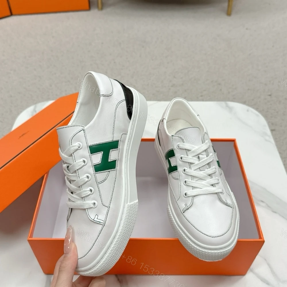 View 5 of Hermes Deep Sneaker Blanc And Vert Bouteille H251837ZH14400