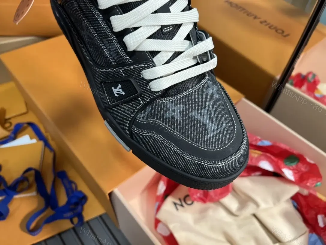 View 3 of Bold Textured Runner: Premium Sneakers with Monogram Detail