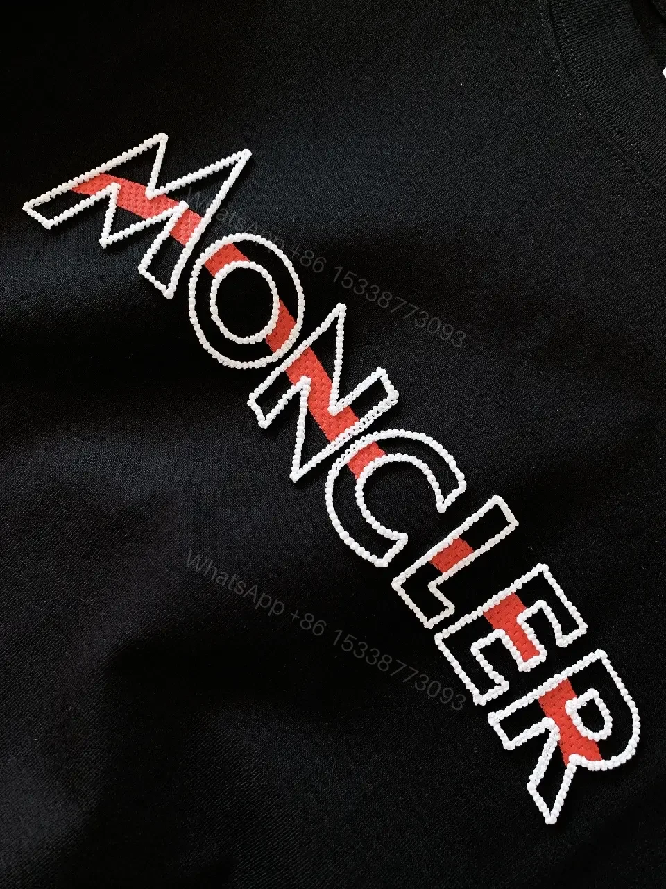 View 4 of Premium Logo Tee: Black Cotton Crewneck, Modern Luxe, Unisex Product Type