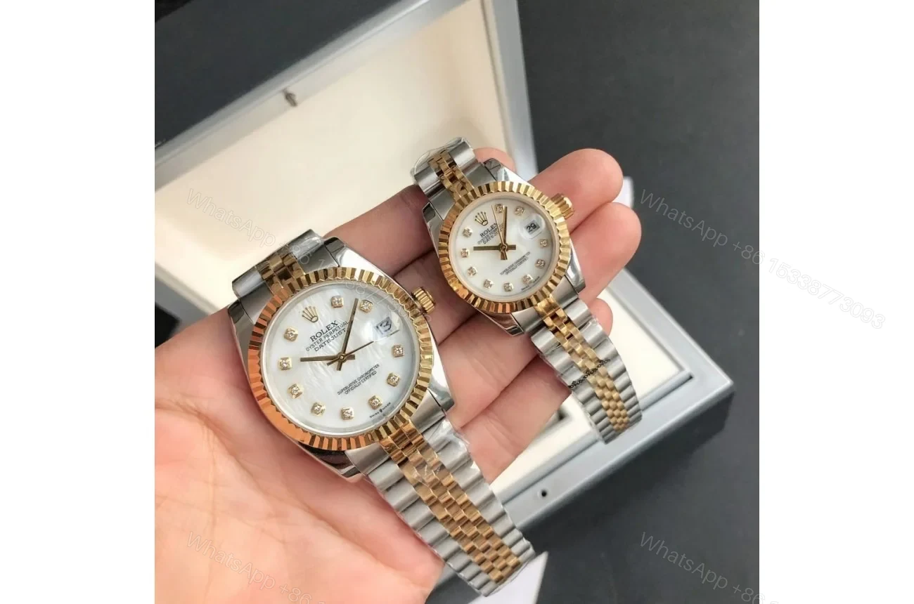 Replica Rolex Datejust RG/SS Jub White/Dial 36/28 mm — view 1