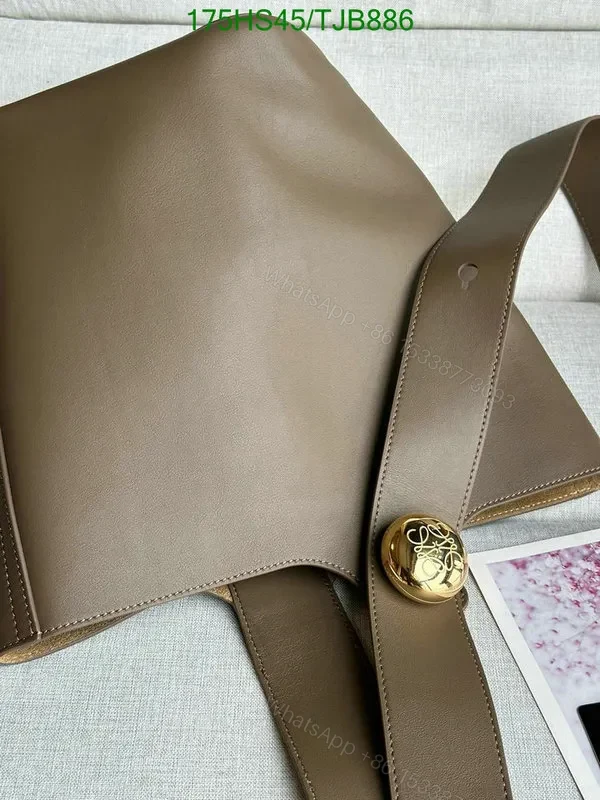View 8 of Loewe Red Pebble Bucket Bag with Calfskin RA288
