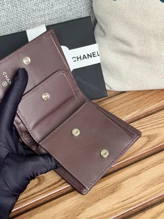 View 5 of Black + Calfskin + Quilted + Interlocking CC hardware + Wallet