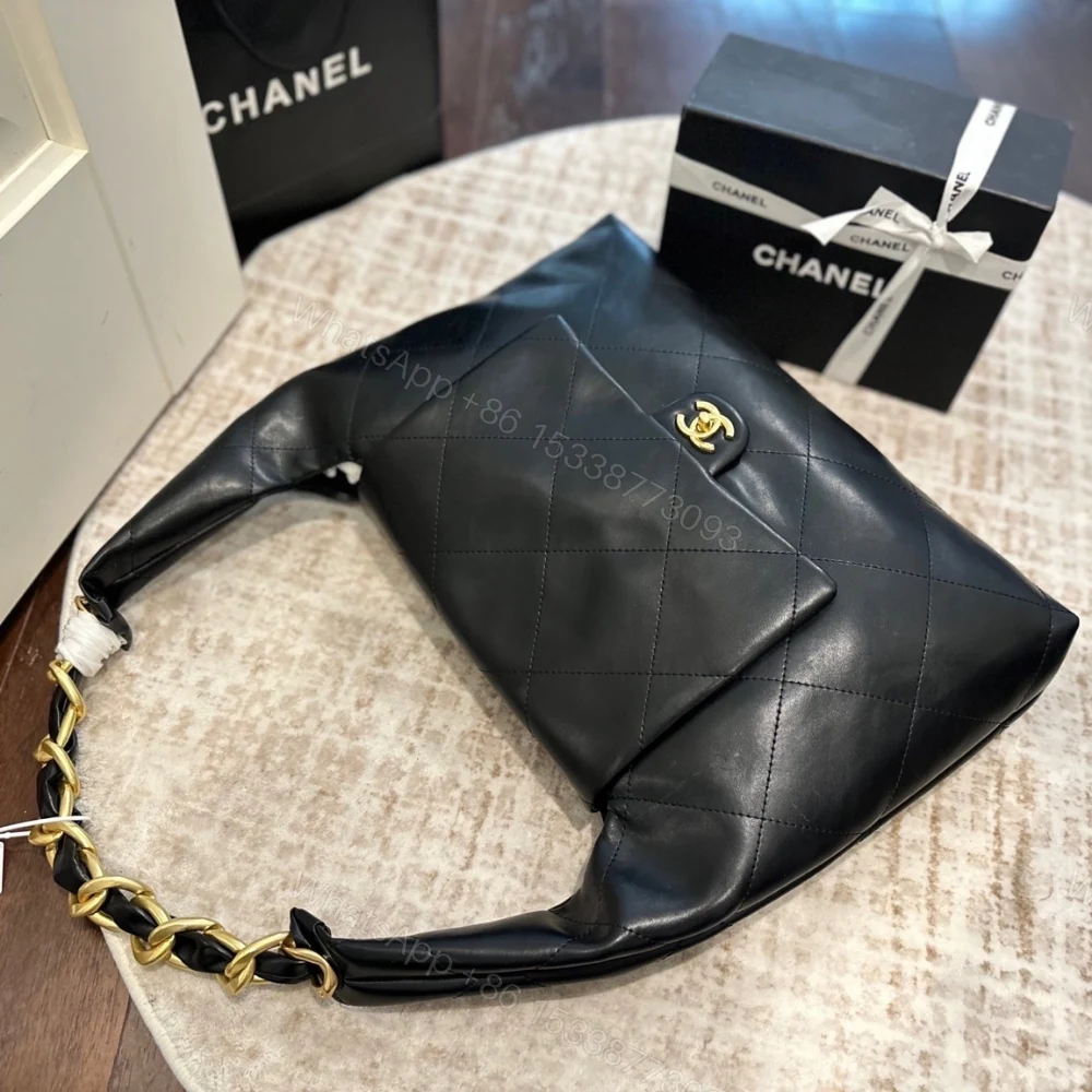 View 6 of Chanel Maxi Hobo Bag Black 43Cm