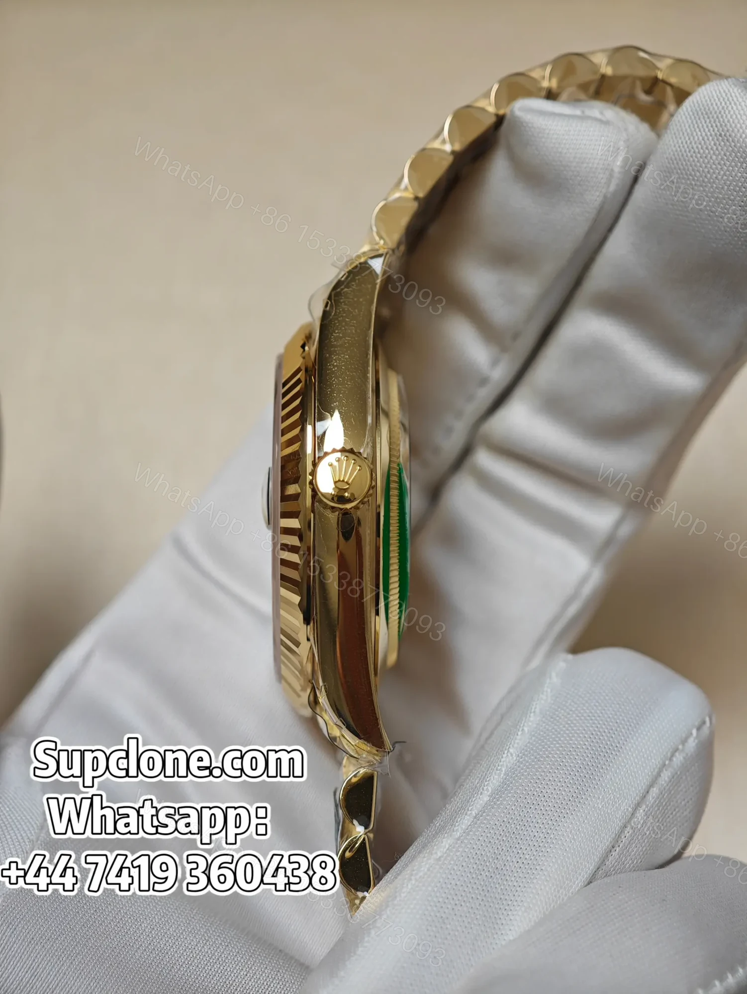 View 10 of Rolex Day-Date 40mm Yellow Gold Black Diamond Dial – Super Clone 1:1 Cal. 3255