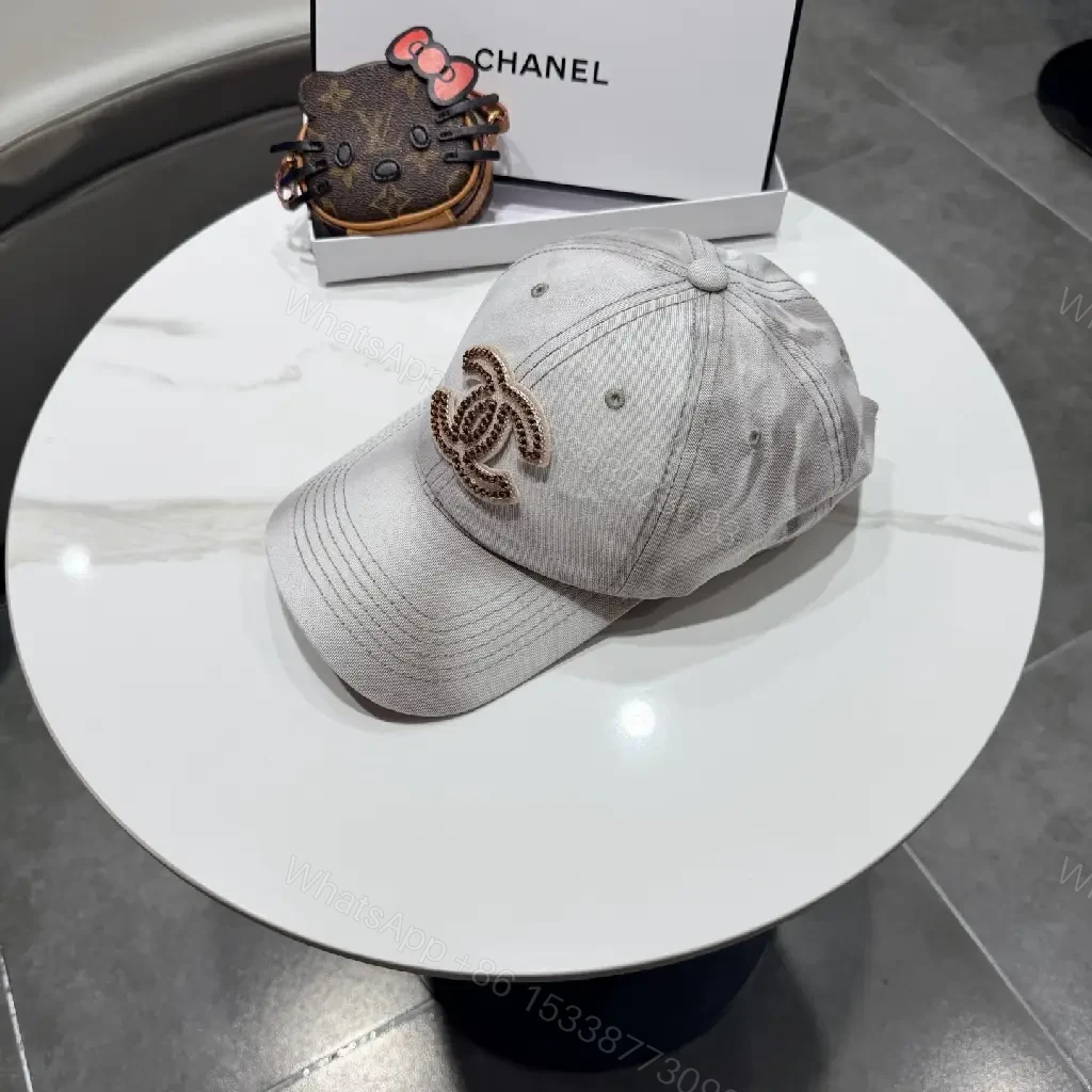 View 6 of Casual Luxe Cap: Subtle Denim, Interlock Emblem, Adjustable Strap