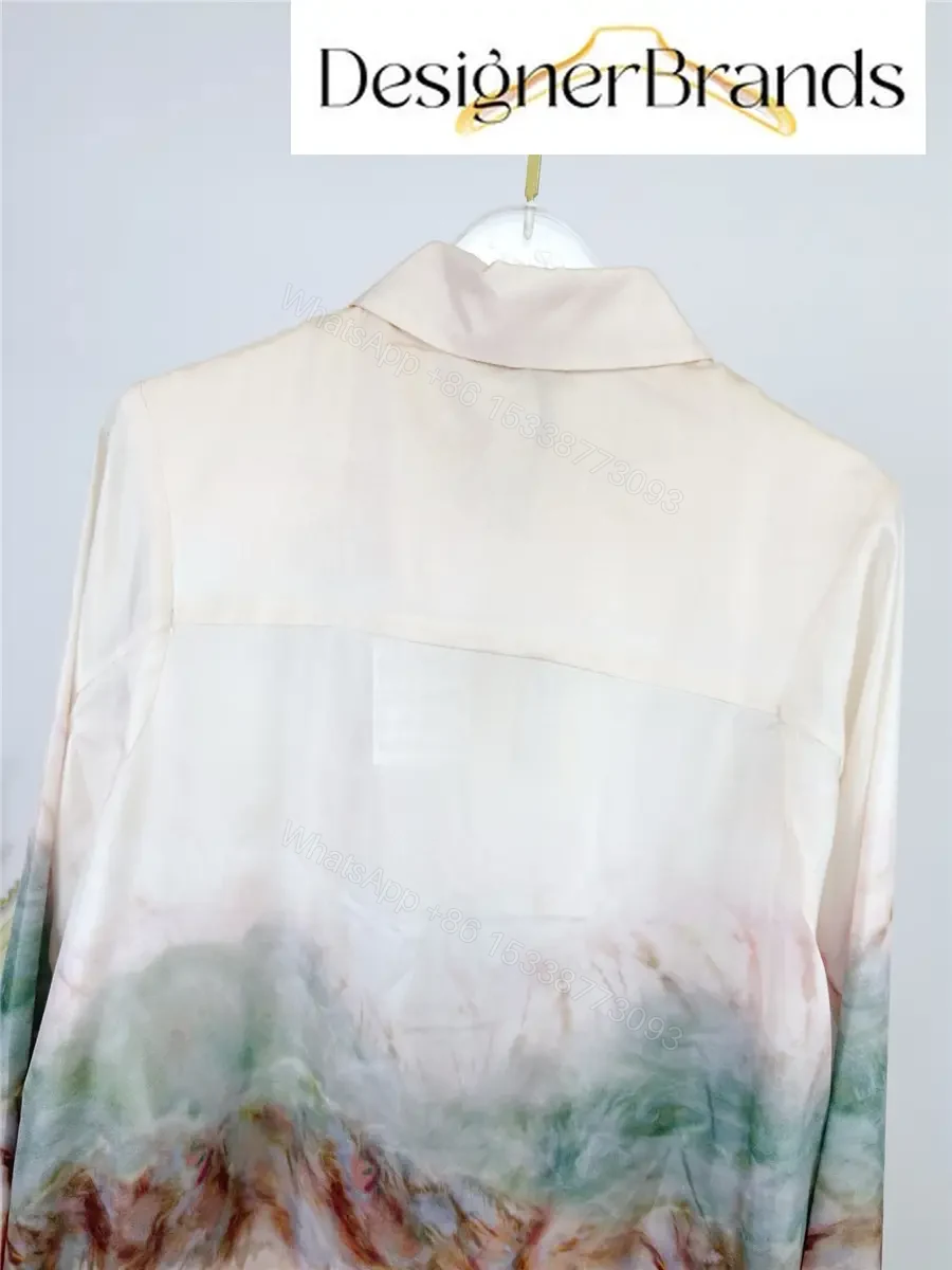 View 3 of Zimmermann Daylight Relaxed Silk Shirt