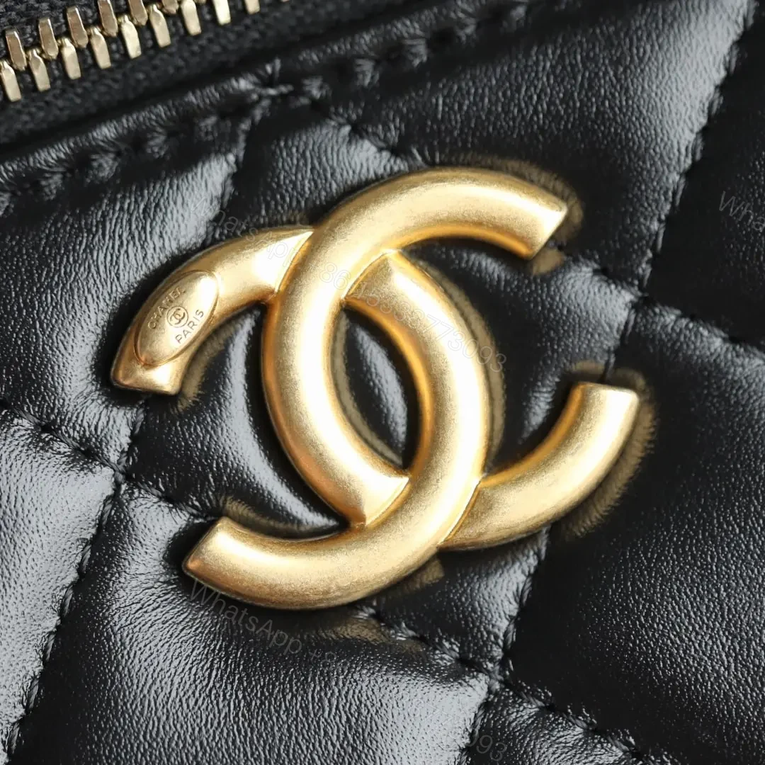 View 13 of 高仿Chanel*24C系列AP3651雙珠鏈條盒子包黑色免檢版
